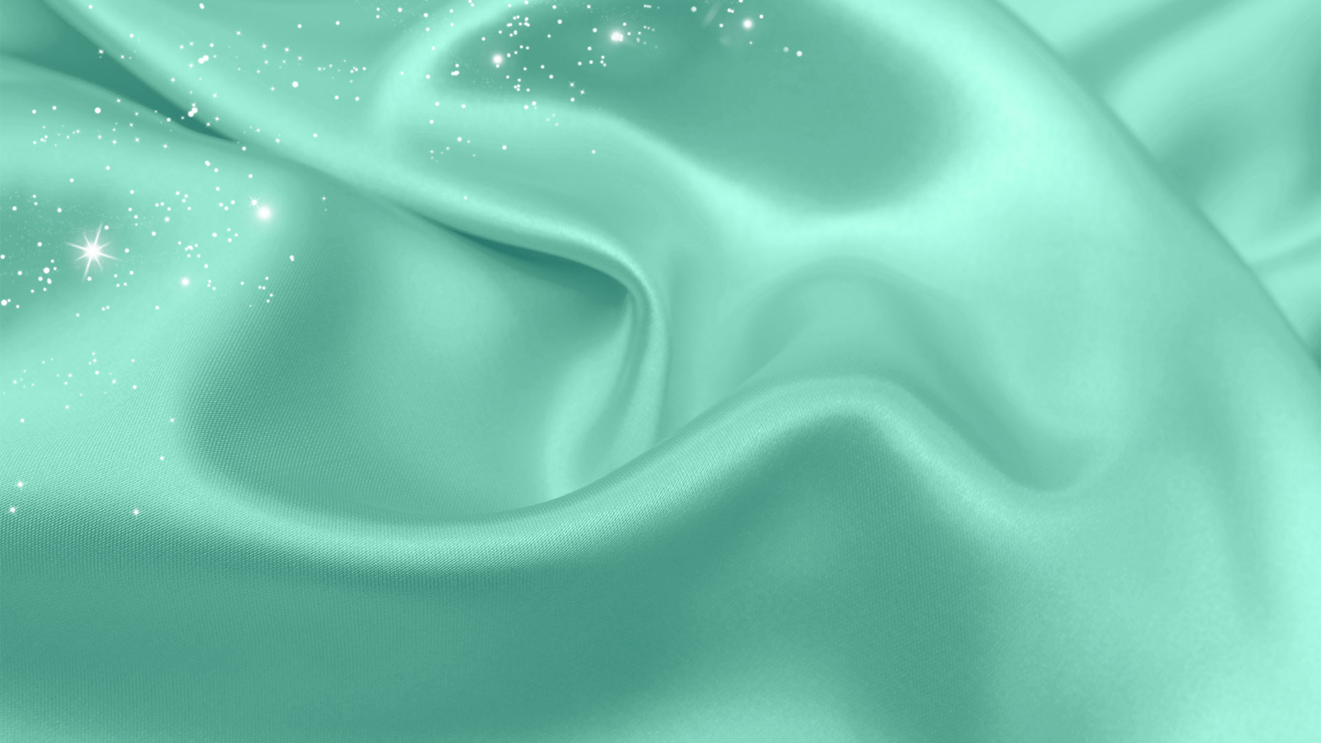 Teal drapes background with White magic sparkles