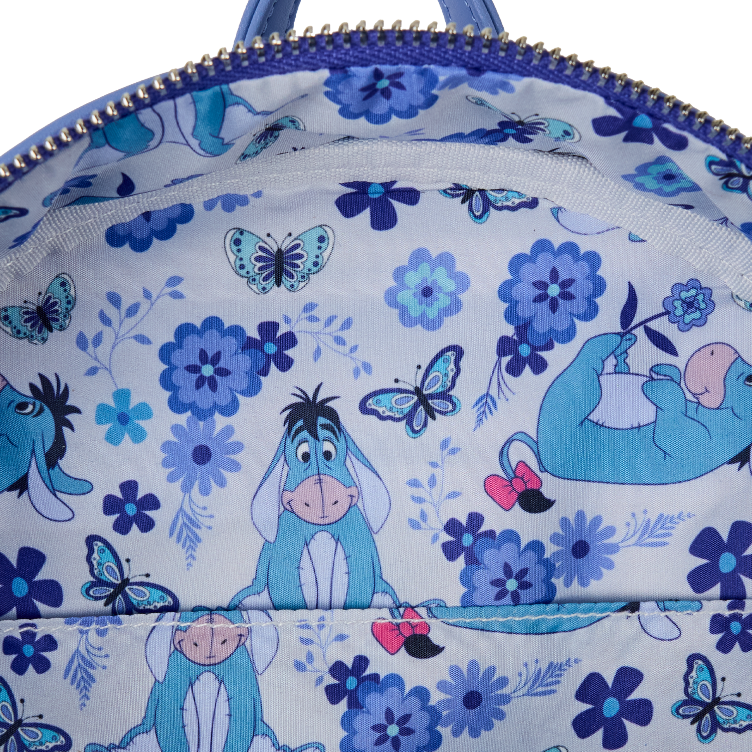 Winnie The Pooh Floral Eeyore Quilted Texture Mini Backpack